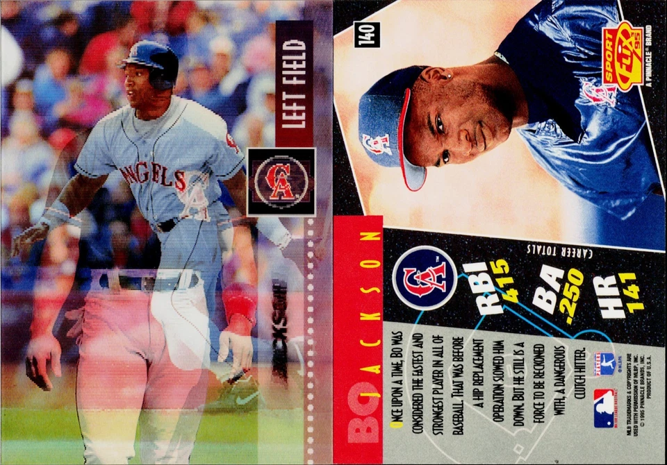 Tarjeta de béisbol 1995 Sportflix #140 Bo Jackson Foto 1 de 1