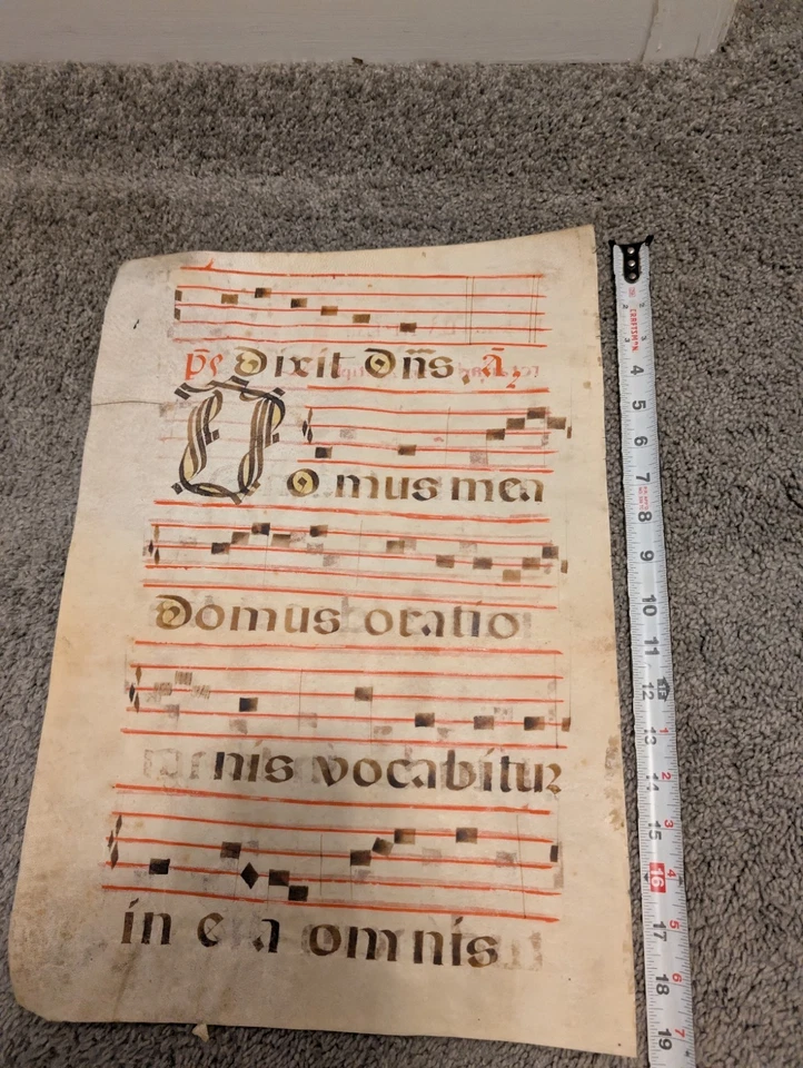 Authentic  Illuminated Manuscript Page - Unframed - Image 1 of 4