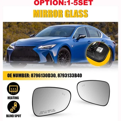 Espejo retrovisor exterior izquierdo derecho cristal térmico con punto ciego para Lexus CT200h 2011-17 Foto 1 de 4