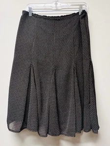 George Me Faltenrock Karriere Damengröße 8 braun creme elastischer Bund Aline " - Bild 1 von 6