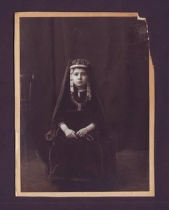 ca1920 Armenian teen girl Garment TARAZ Costume beads embroidery Armenia Origina - Picture 1 of 2