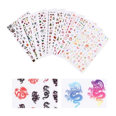  3 Sheets Dragon Nail Decals Nails Decoration Fingernail Stickers Design - Image 1 of 4