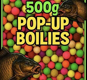 BULK 500g POP-UP CARP BOILIES 10mm-15mm LIQUID DPMT & BETAINE MIX- RESELLERS - - Picture 1 of 11