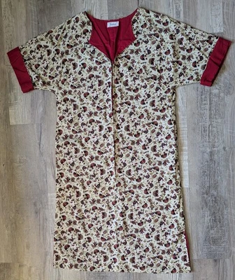 Vintage Fleischman California Kaftan Style w/Pockets Loose Fit Midi Dress Zip-Up - Image 1 of 4