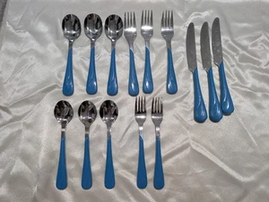 Fiestaware Swirl Vintage Silberbesteck Besteck Edelstahl 14 Teile Farbe wählbar - Bild 1 von 12