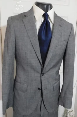 TRAJE CLUB MONACO TALLA 36R GRIS 2 BOTONES LANA Foto 1 de 4