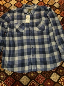 anchorage expedition Lined Out Doors Blue flannel Men’s 2XL NWT New - Picture 1 of 8