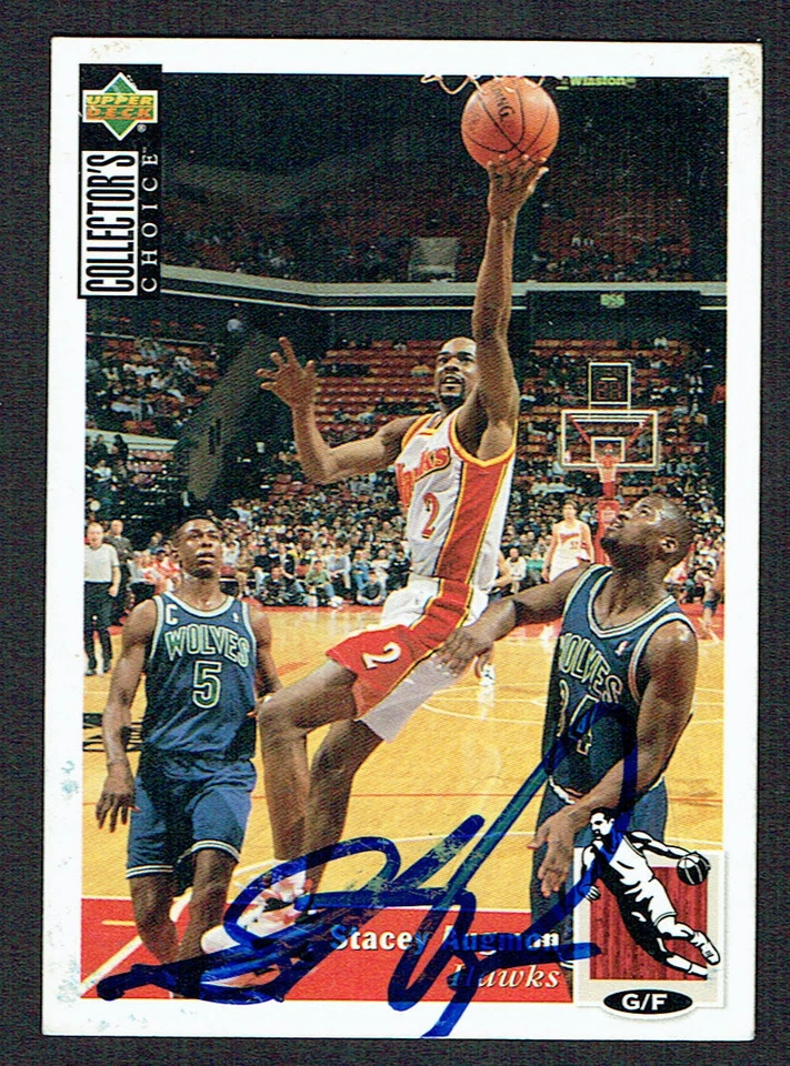 Tarjeta de elección de coleccionista Stacey Augmon #59 firmada con autógrafo 1994-95 Upper Deck Foto 1 de 1