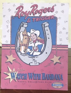 RARO Reloj Pulsera Roy Rogers Fósil 11 Pulgadas Cartón Stand Up Tienda Exhibición - Imagen 1 de 5