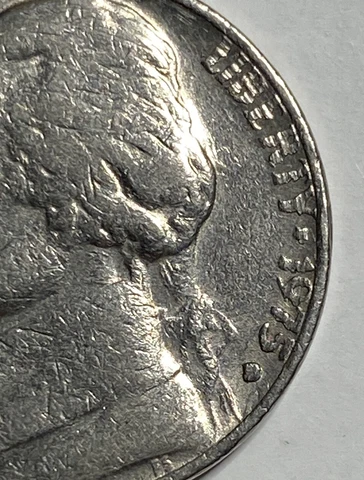 1983 Jefferson Nickel Die Deterioration Mint Error Deteriorated Cover