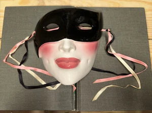 About Face Vintage Wandbehang Deko schöne Keramik Fledermaus Frau Maske - Bild 1 von 7