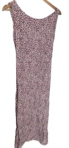 Damen Vintage 90’s Lila Blumen Maxikleid L Boho Cottagecore Lila Schwarz - Bild 1 von 10