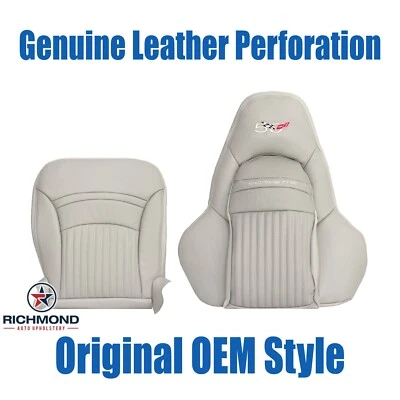 2003 雪佛兰 Corvette 50 周年 - 司机完整正品皮革座椅套棕褐色 — 第 1/4 张图片