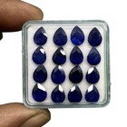 16 Pcs Natural Rich Blue Sapphire 8x6mm Pear Cut Loose Gemstones Wholesale Lot