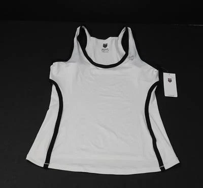 New K-Swiss White Black Trim Racerback Shell Tank UV Protect Small W2 - Image 1 of 4