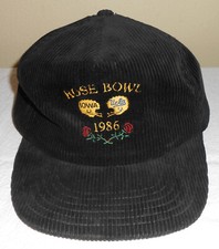 Vintage Iowa-UCLA 1986 Rose Bowl black corduroy baseball cap - free shipping