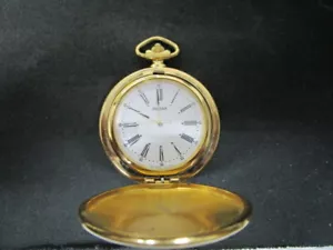 Reloj Bolsillo Hombre Pulsar by Seiko Tono Dorado V701-0B60 Necesita Batería - Imagen 1 de 7