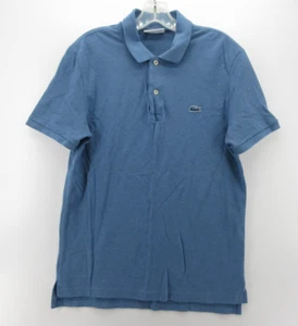 Lacoste for J crew Polo Shirt Men 5 Blue Pullover Preppy Crocodile Logo Large - Picture 1 of 11