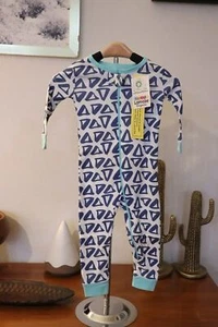 Toddler Boys 9mo. Lamaze Organics Geometric Footless Pj's 9 months Blue Pajama - Picture 1 of 4