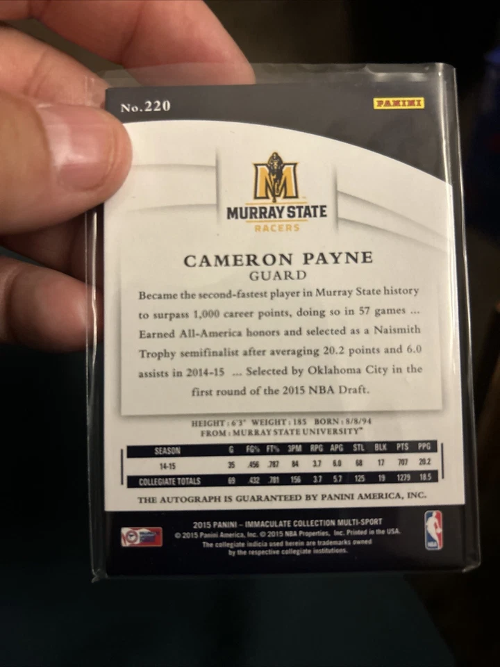 2015 Panini Immaculate Collection Collegiate - Autógrafos de novato universitarios #220 Foto 1 de 3