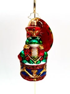 Christopher Radko - Ribbit Rythm Gem #1018764 Rana sentada en el tambor  - Imagen 1 de 4