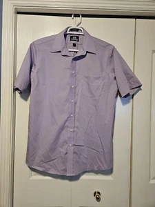 NWOT Stafford Essentials Shirt Mens 17 light Purple Button Up Short Sleeve - Bild 1 von 3