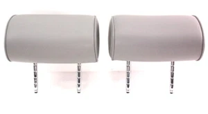 2x Rear Back Seat Head Rests 04-06 VW Phaeton - HeadRests - Grey Leather - Picture 1 of 2