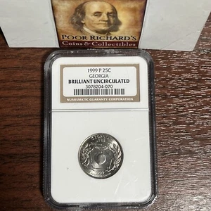 1999P 1st Year of Issue Brilliant Uncirculated Georgia Qtr. NGC Certified SQ1065 - Picture 1 of 6