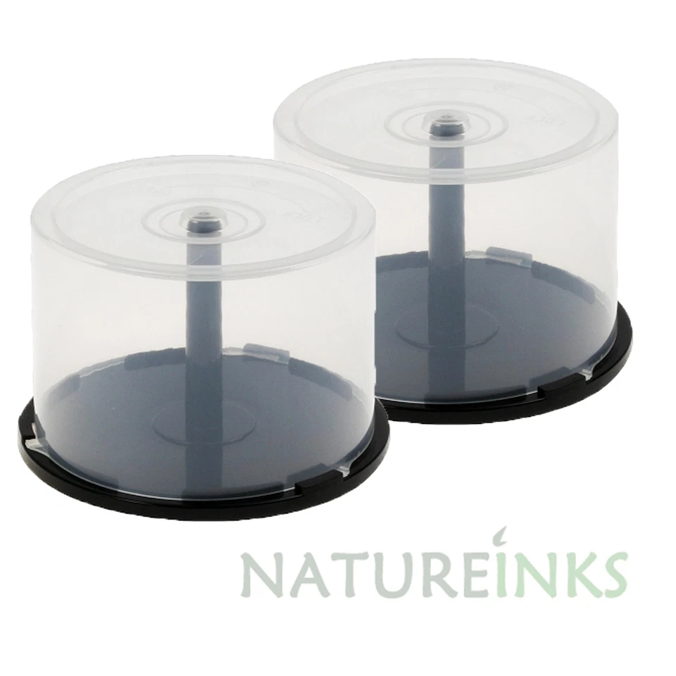 2 x 50 storage capacity CD DVD empty Spindle Tub Cake Box Case Cakebox - Image 1 of 1