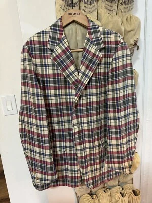 The Armoury By Ring Jacket Cotton Madres Model 11 Sport Coat 54-56 MTM - Image 1 of 4