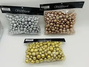 Christmas Bowl Fillers. 3 Packages. Gold, Silver, Amber Colors. - Picture 1 of 7