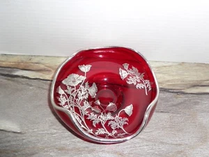 Ciotola piatto vintage vichinga argento sovrapposta vetro caramelle elegante tradizionale - Foto 1 di 7