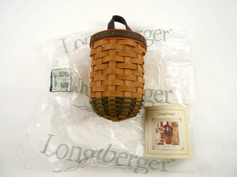 Longaberger Santa's Helper 2002 Basket and Product Card NEW Cover