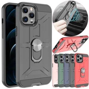 For Apple iPhone 12 Pro Max/12 Pro Case Rugged Shockproof Ring Stand Phone Cover - Picture 1 of 17