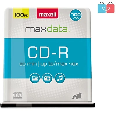 Versatile 100 CD-R Discs 700MB/80min Pack for Multimedia Projects - Durable Case - Image 1 of 2
