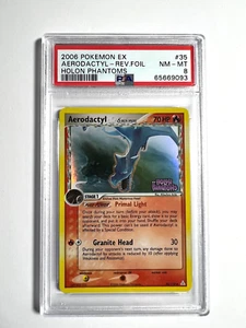 PSA 8 Casi nuevo-Mt Aerodáctilo Reverso Holo 2006 Pokémon EX Holon Phantoms #35 - Imagen 1 de 1