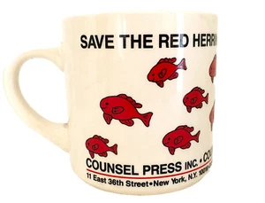 Tazza umoristica ""Save the Red Herrings"" di Counsel Press, NY 3,75""H 3,5""W 10 once. - Foto 1 di 6
