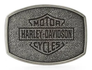 Harley-Davidson Men's Bar & Shield Plaque Belt Buckle, Antique Nickel Finish - Picture 1 of 2