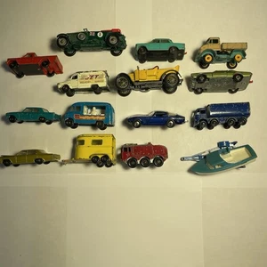 Lot Of 15 Matchbox Lesney Vehicles Vintage, Ice Cream Canteen, Foamite Crash - Picture 1 of 15