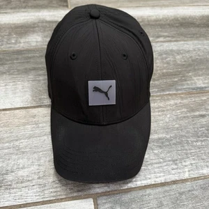 Puma schwarze Herren Stretch Fit Mütze Erwachsene Baseball Cap Größe L/XL bestickt hinten - Bild 1 von 10