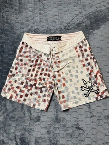Deus Ex Machina Shorts Mens 34 Multicolor Dog Wrench Patch Swim Trunks Cotton - Picture 1 of 16