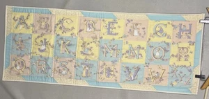 Quilted Wall Hanging Childrens Nursery ABC 44 in 17 in Playroom Preschool Retro - Picture 1 of 16