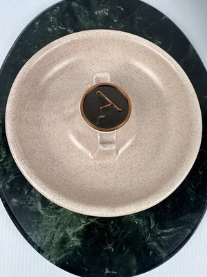 CENICERO INICIAL VINTAGE Roseville Hyde PARK CERÁMICA "A" Nº 1902 Hecho en Estados Unidos Foto 1 de 4