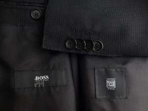 Hugo Boss Blazer 40S Black Excellent Condition Italian Fabric Jacket Hutch - Picture 1 of 7