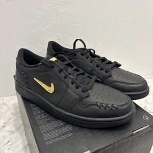 Jordan 1 Low Method of Make Black Metallic Gold Women 11.5/Men 10 FN5032-007 New - Picture 1 of 10