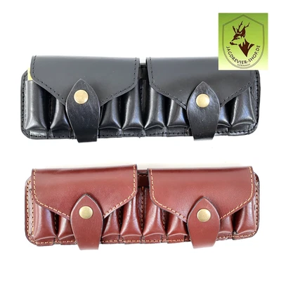 Doppeltes Patronenetui JRS Leder 10x Kal.12 Schrot-Patronentasche; Shot Pouch - Bild 1 von 4
