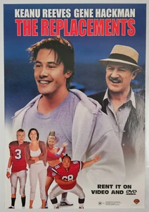 The Replacements (Keanu Reeves, Gene Hackman) Original Movie Poster 27x40 - Foto 1 di 3