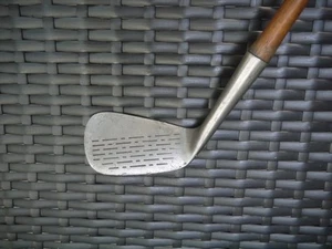 Very Scarce Antique Wood Shaft Pedersen Patented Convex Face Mashie Niblick - Picture 1 of 19