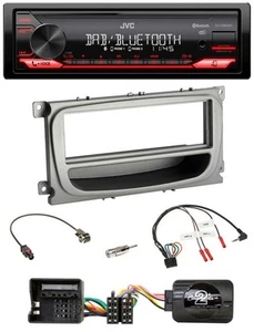 JVC Bluetooth USB DAB Lenkrad Autoradio für Ford C-Max Focus Galaxy ab 07 silber - Bild 1 von 10