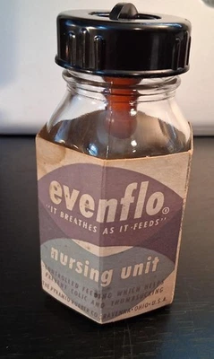 Vintage Evenflo Nursing Unit Complete Baby Bottle 1950's New Old Stock-Nice ! - Image 1 of 4